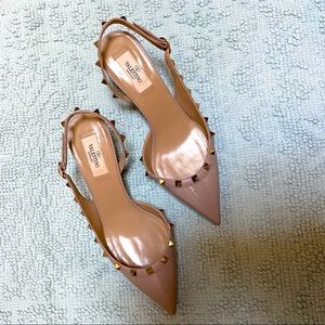 Valentino Rockstud Slingback Heels Sz 39 NWT